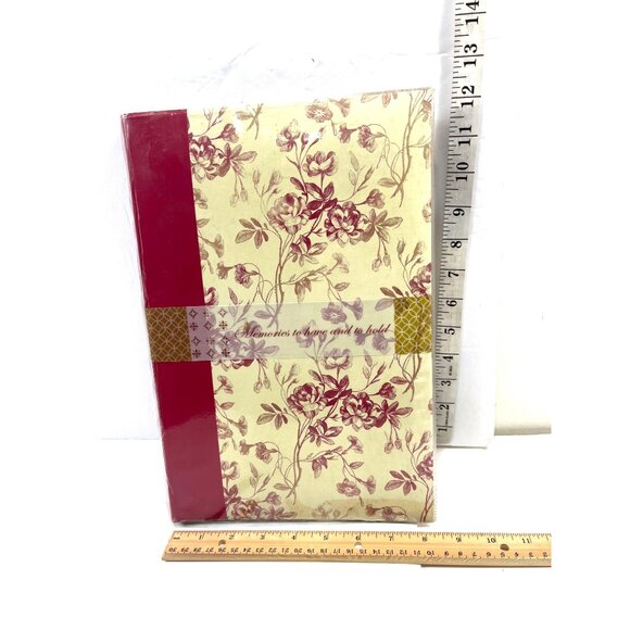 Floral Photo Album With Burgundy Accent Slip-In Pages By Connoisseur Frames 96a - Picture 4 of 13